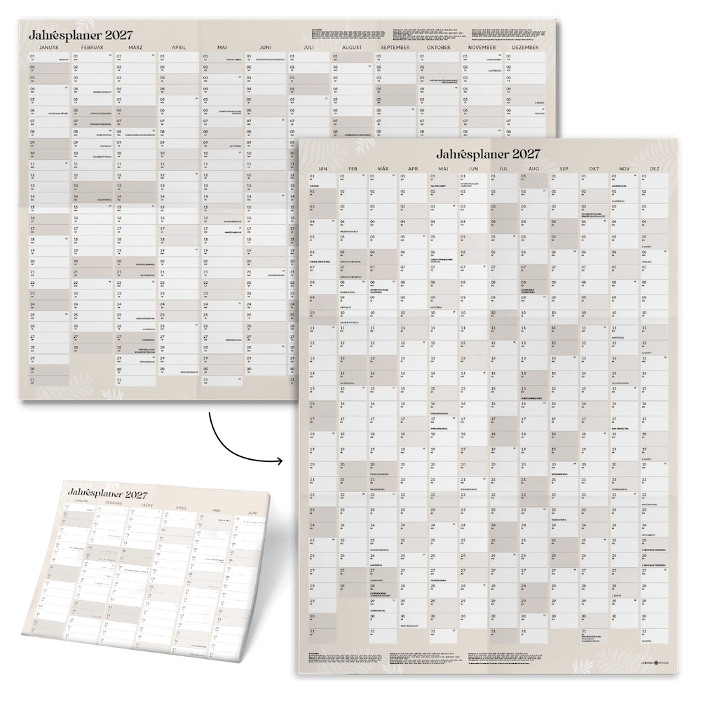 Jahresplaner 2027 - DIN A1 Posterkalender