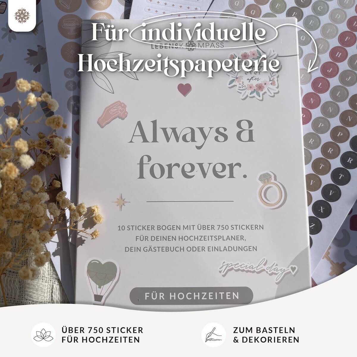 Sticker Set für Hochzeiten