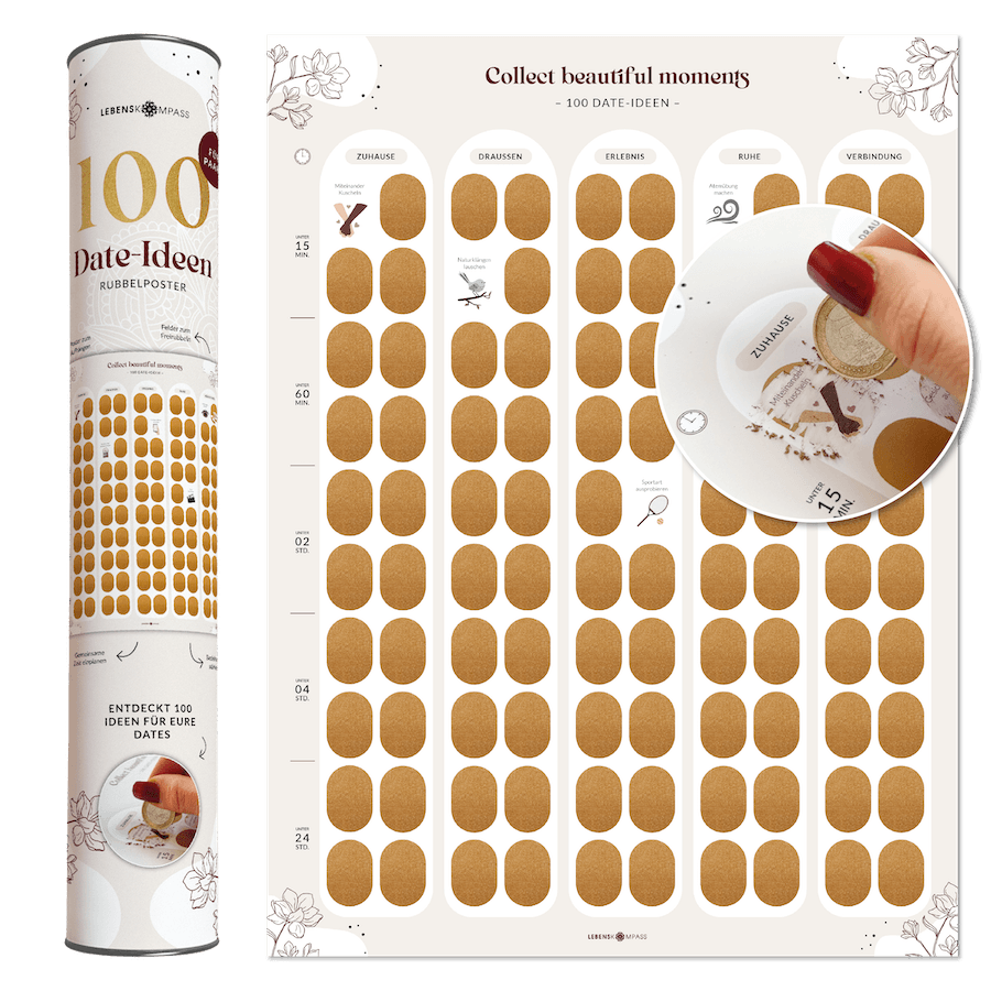 Rubbelposter für Paare – 100 Date-Ideen