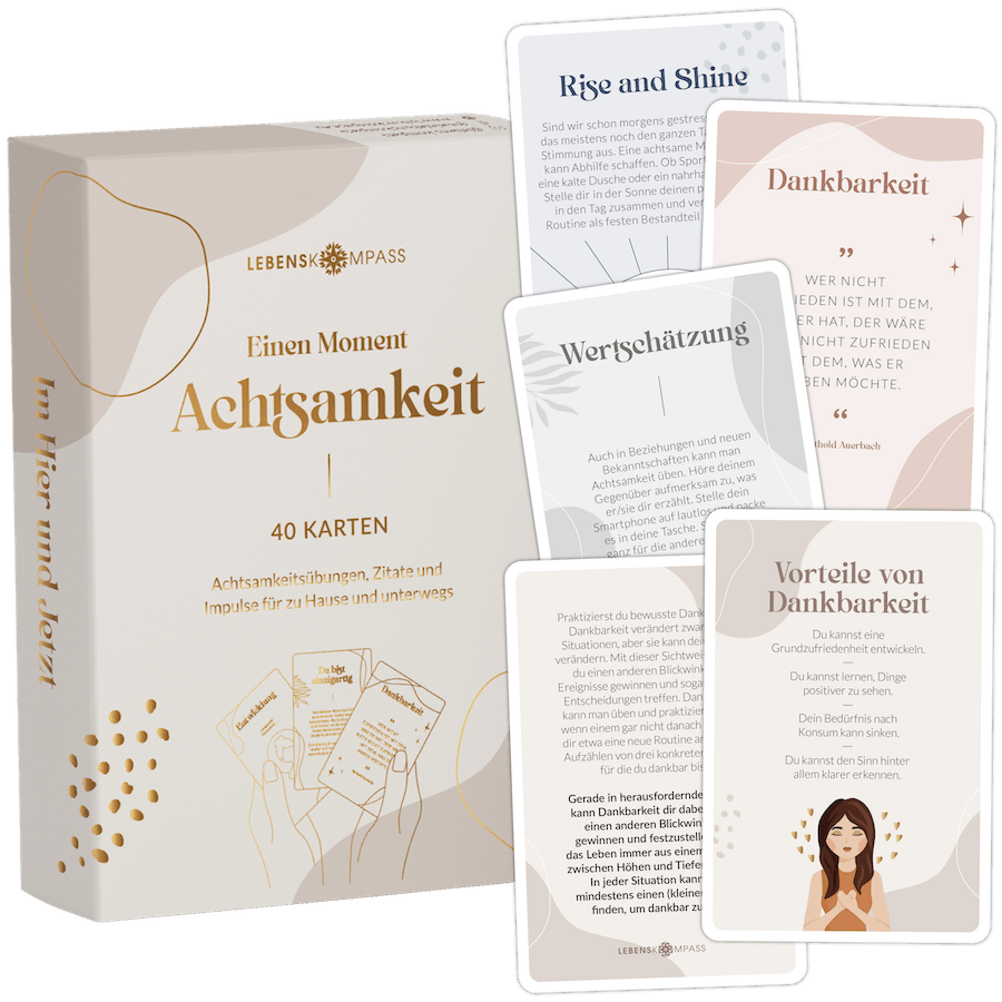 Achtsamkeitskarten - Set mit 40 Karten