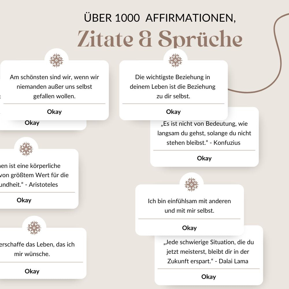 Reminder App 2.0 - Über 1000+ Sprüche & Affirmationen