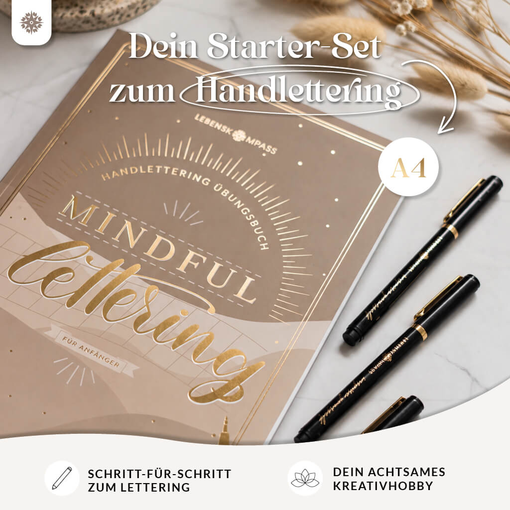 "Handlettering Starter"-Set (Buch + Stifte)