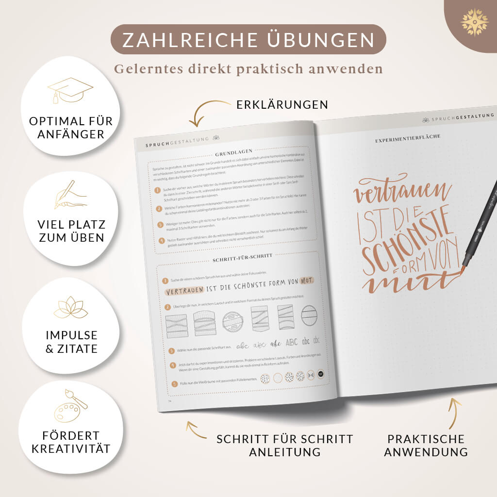 Handlettering Übungsheft für Anfänger