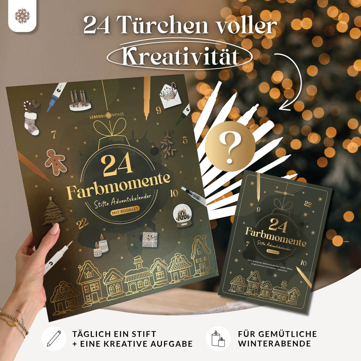 Kreativer Adventskalender mit 24 Stiften