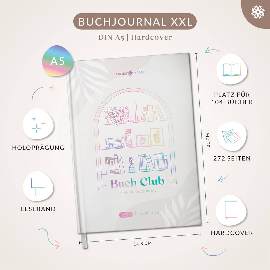 Buchjournal XXL mit Poster - 104 Bücher
