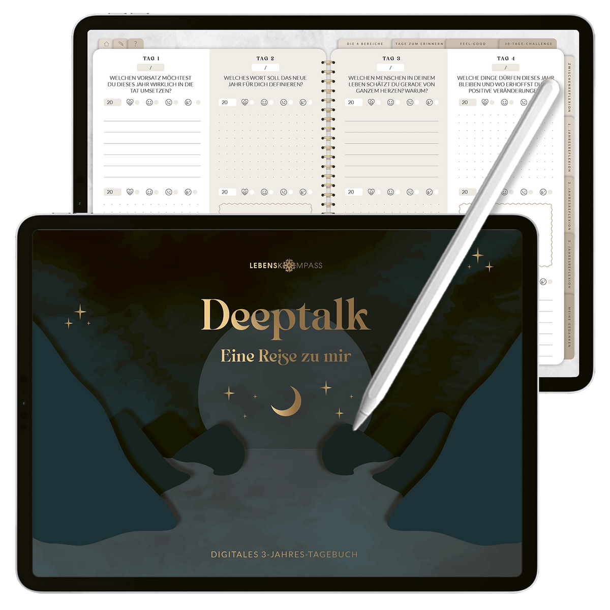 Digitales 3-Jahres-Tagebuch "DEEPTALK" - PDF mit Hyperlinks