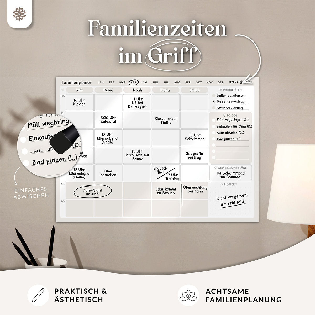 FlexiPlan® Familienplaner - Selbsthaftend
