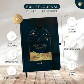 Bullet Journal "PRO" DIN A5 - Notizbuch mit Punktraster
