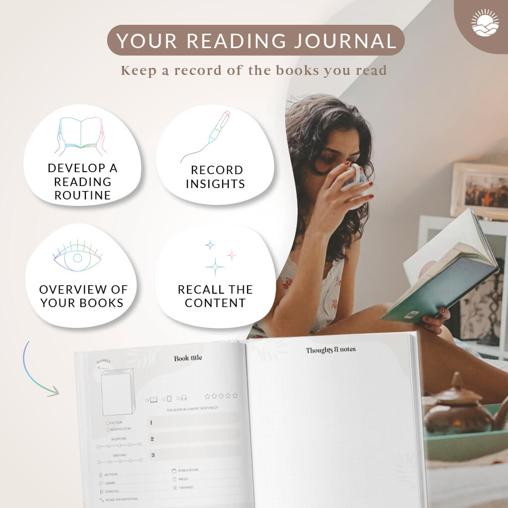 Buchjournal XXL "Pearl" - 104 Bücher - Englische Version