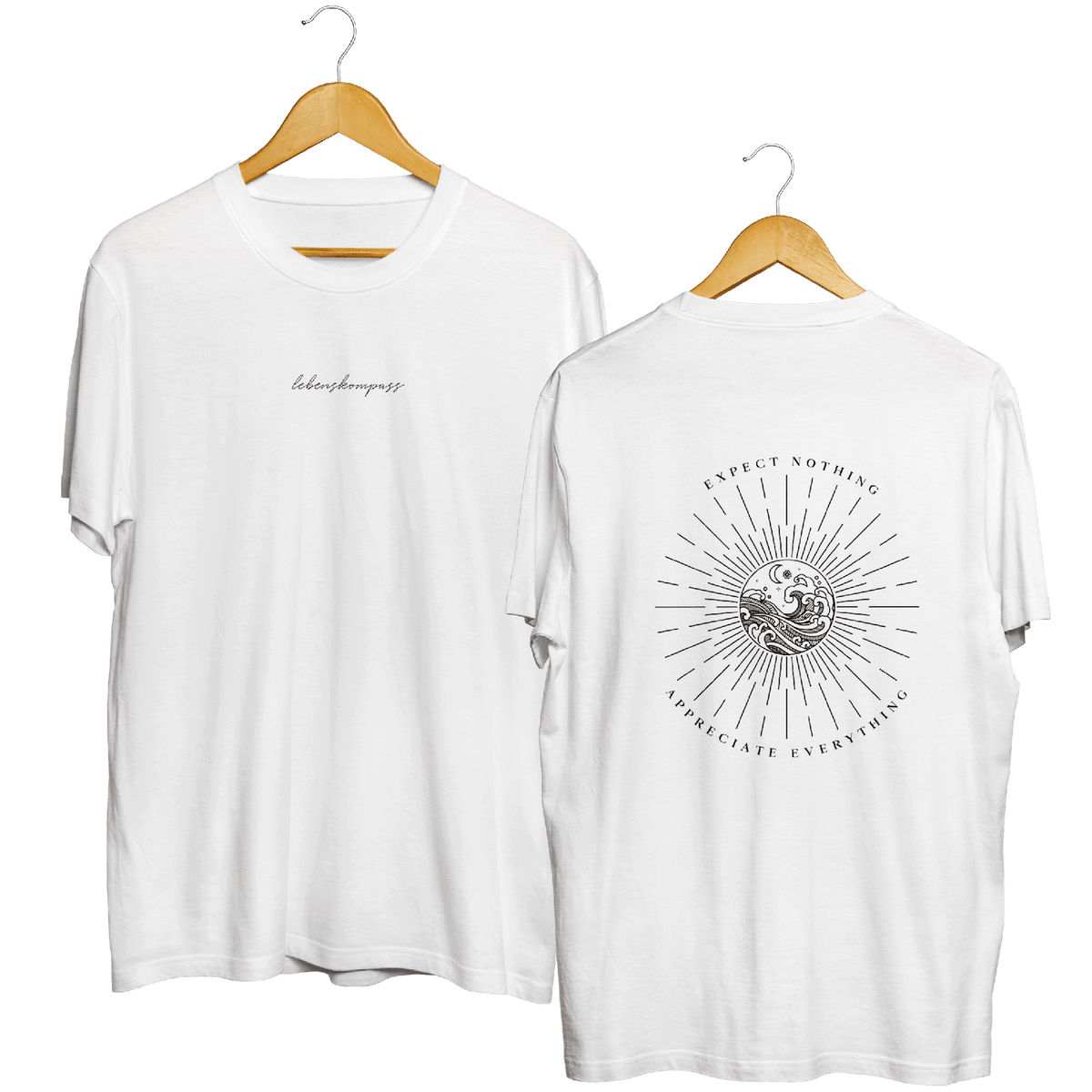 Lebenskompass T-Shirt - Weiß