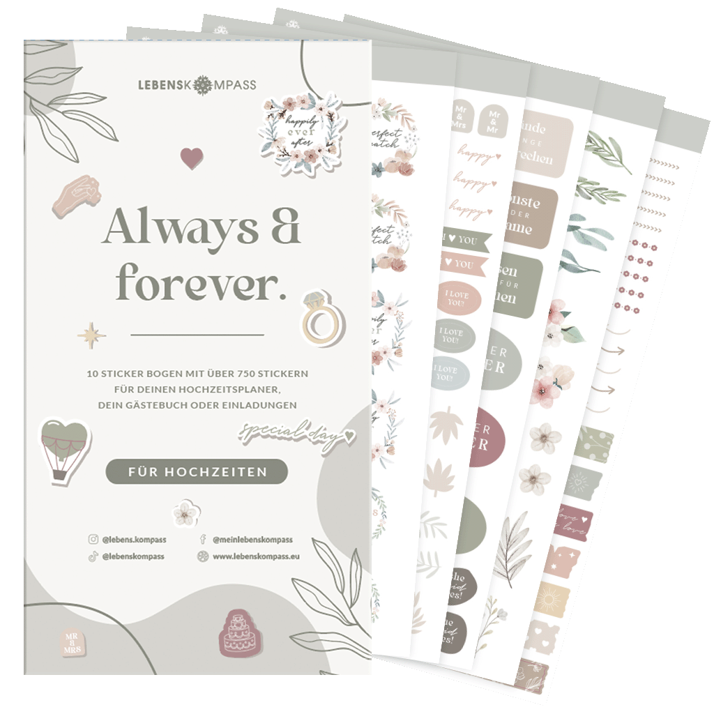 Sticker Set für Hochzeiten