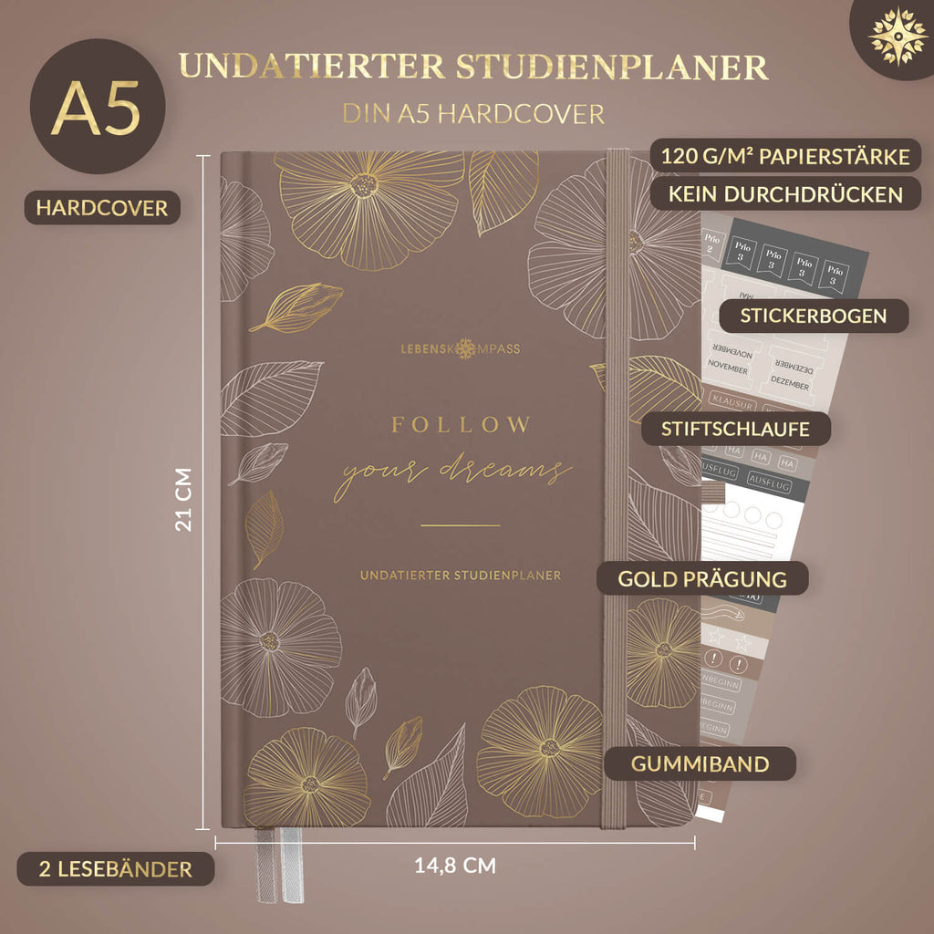 Studienplaner Undatiert - DIN A5