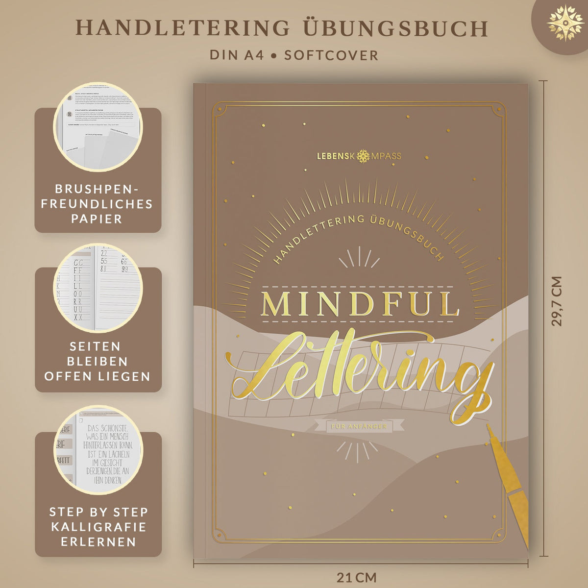 Handlettering Übungsbuch "Mindful Lettering"