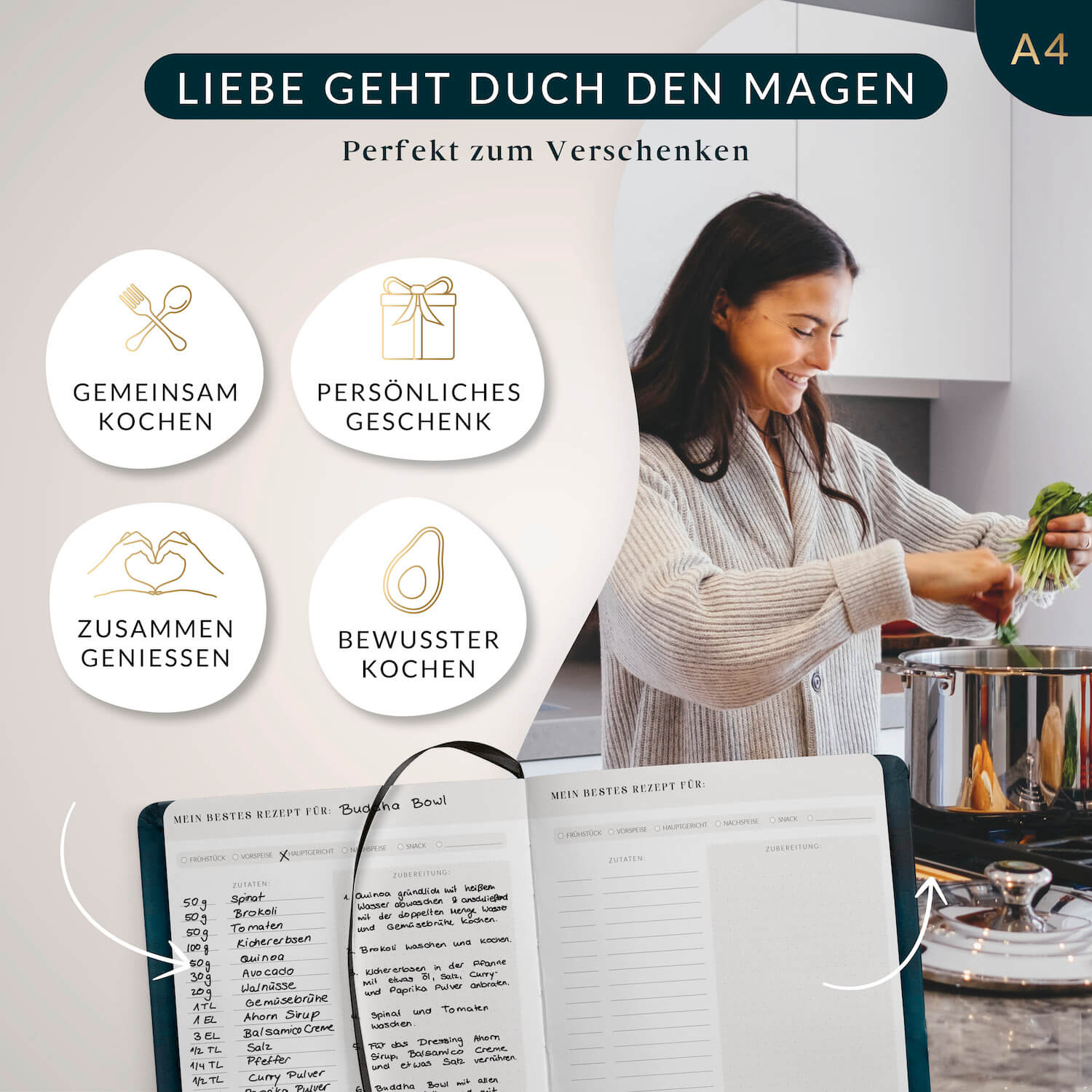 DIY Rezeptbuch mit Saisonkalender