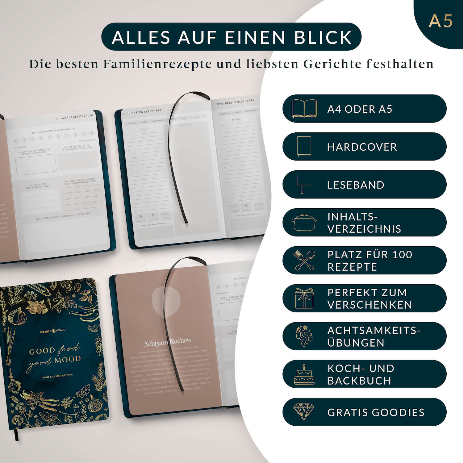 DIY Rezeptbuch mit Saisonkalender