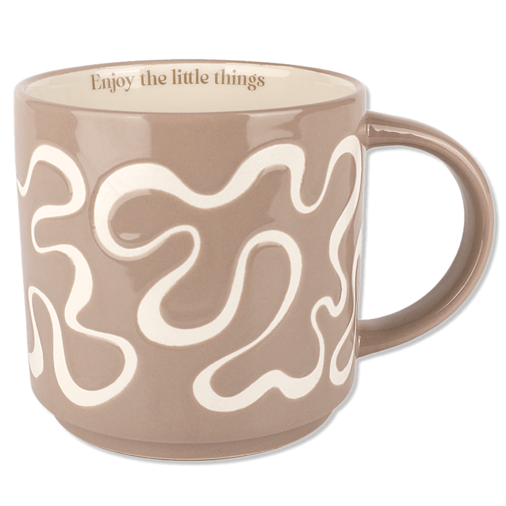 Keramiktasse mit Spruch & stylischem Design - 540ml
