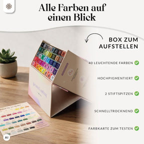 Dual Tip Art Marker - 40 bunte Alkohol Stifte