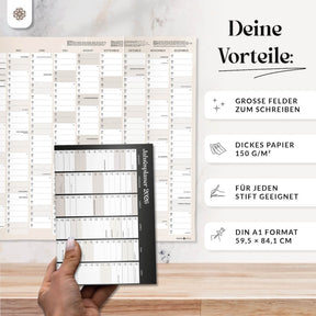 Jahresplaner 2026 - DIN A1 Posterkalender