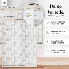Jahresplaner 2027 - DIN A1 Posterkalender