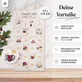 Adventskalender zum Befüllen - Wandteppich