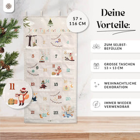 Adventskalender zum Befüllen - Wandteppich