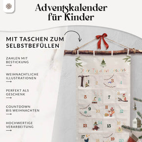 Adventskalender zum Befüllen - Wandteppich