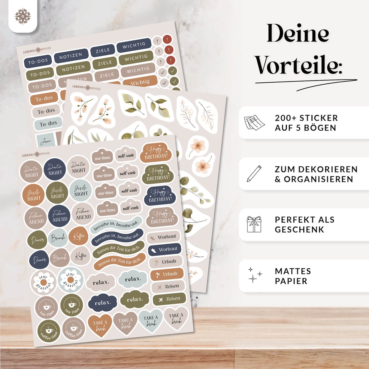 Sticker Set für mehr Organisation