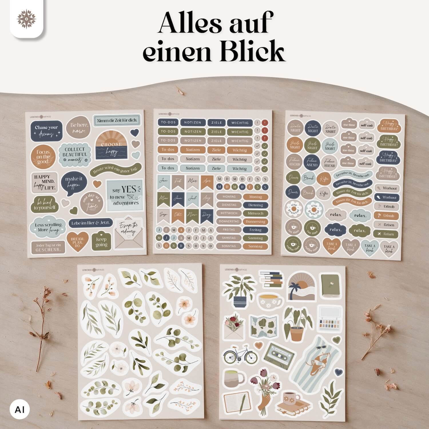 Sticker Set für mehr Organisation