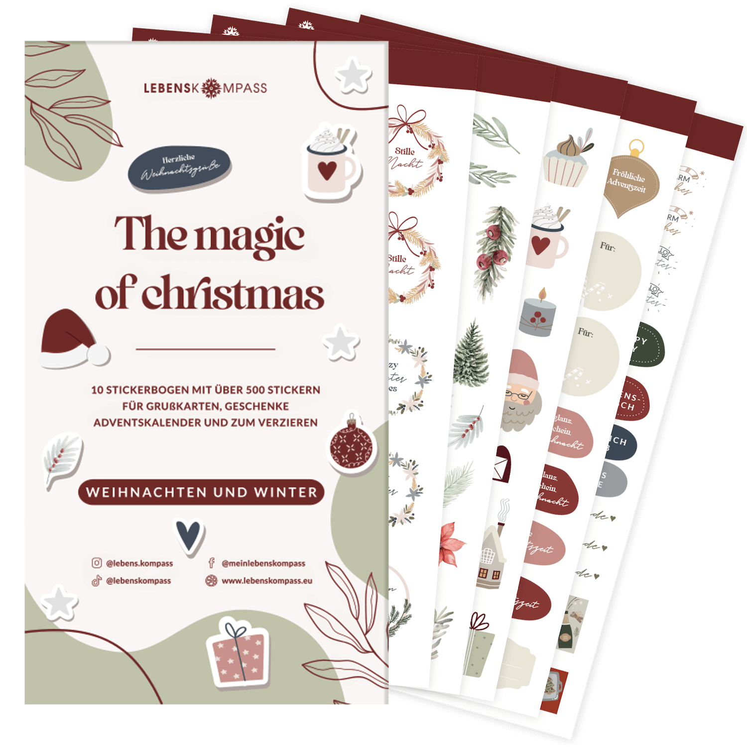 Sticker Set für Weihnachten