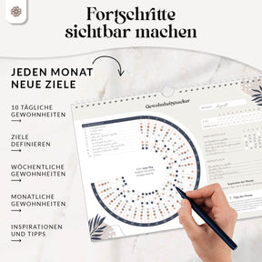Gewohnheitstracker für 12 Monate - DIN A4 Habit Tracker