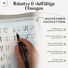Handlettering Übungsheft für Anfänger