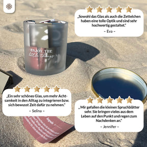 Achtsamkeitsglas mit 30 Zettelchen