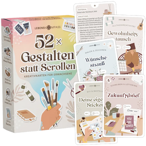 Kreativkarten für Erwachsene - 52 Bastelaufgaben