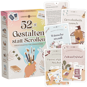 Kreativkarten für Erwachsene - 52 Bastelaufgaben