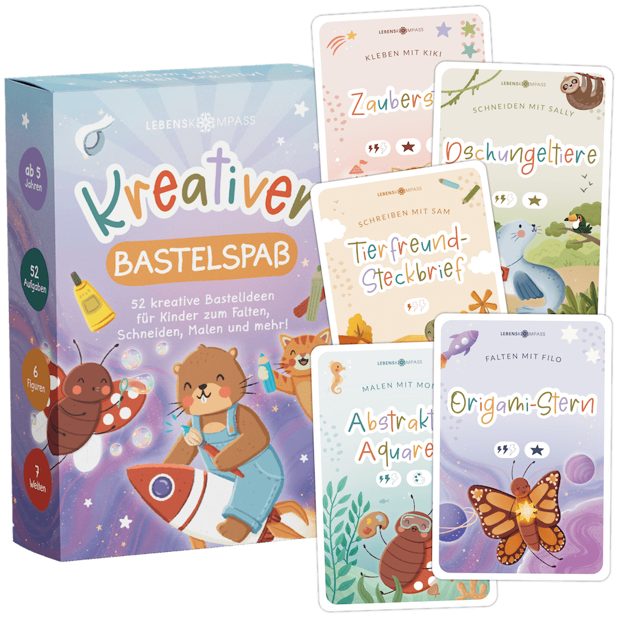Kreativkarten für Kinder - 52 Bastelaufgaben