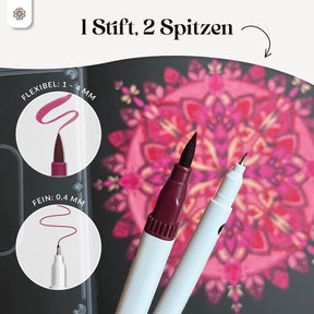 6er Dual Brush Pen Sets - Bunte Pinselstifte