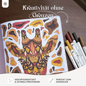 6er Dual Brush Pen Sets - Bunte Pinselstifte