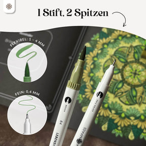 6er Dual Brush Pen Sets - Bunte Pinselstifte