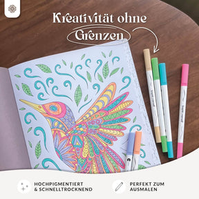 6er Dual Brush Pen Sets - Bunte Pinselstifte