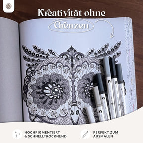 6er Dual Brush Pen Sets - Bunte Pinselstifte