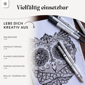 6er Dual Brush Pen Sets - Bunte Pinselstifte