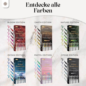 6er Dual Brush Pen Sets - Bunte Pinselstifte