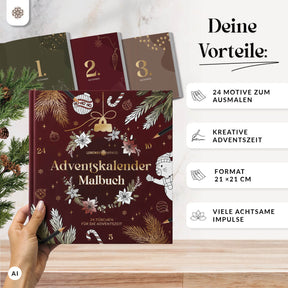 Adventskalender Malbuch zum Ausmalen