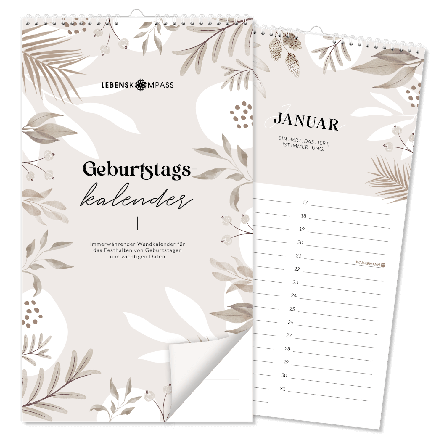 Geburtstagskalender – Immerwährender Wandkalender