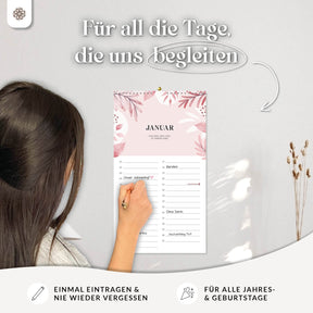 Geburtstagskalender – Immerwährender Wandkalender
