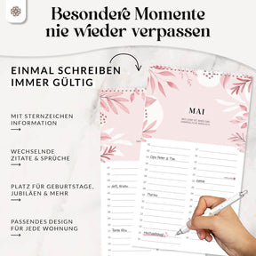 Geburtstagskalender – Immerwährender Wandkalender