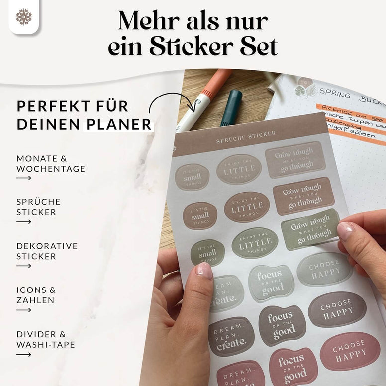 Sticker Set für Kalender & Bullet Journaling