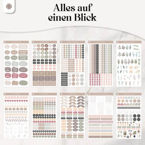 Sticker Set für Kalender & Bullet Journaling
