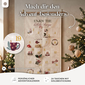 Adventskalender zum Befüllen - Wandteppich