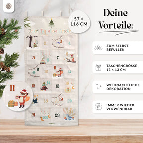 Adventskalender zum Befüllen - Wandteppich